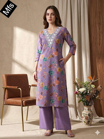 V Lace Neck 0307 Mfs Vatican Co Ord Set Wholesaler Gujarat