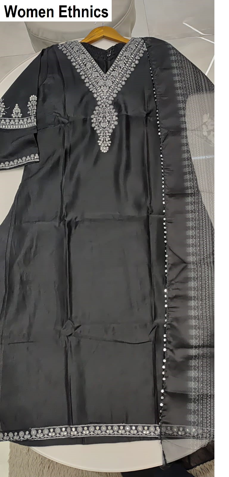 V Neck 0607 Women Ethnics Gadwal Readymade Pant Style Suits Exporter India