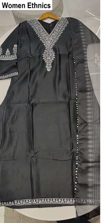 V Neck 0607 Women Ethnics Gadwal Readymade Pant Style Suits Exporter India