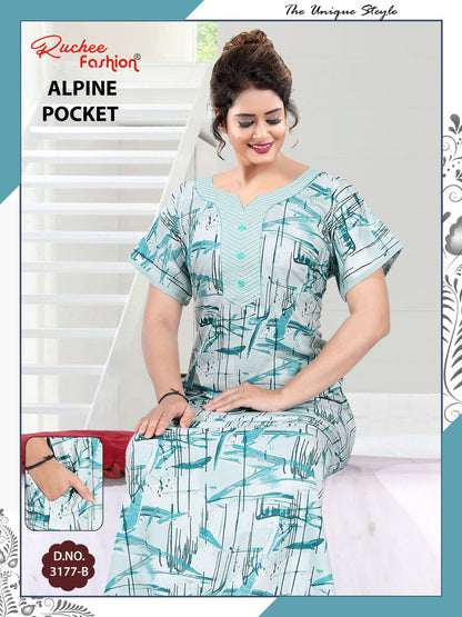 V Neck 0707 Ruchee Fashion Alpine Night Gowns Exporter
