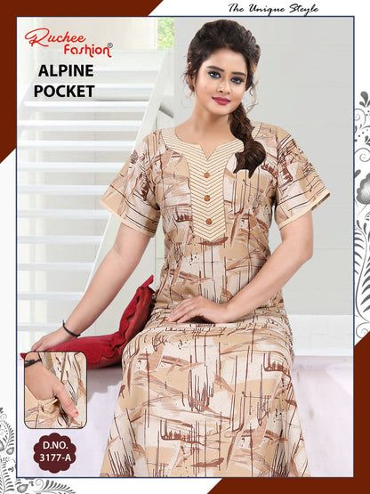 V Neck 0707 Ruchee Fashion Alpine Night Gowns Exporter