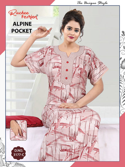 V Neck 0707 Ruchee Fashion Alpine Night Gowns Exporter