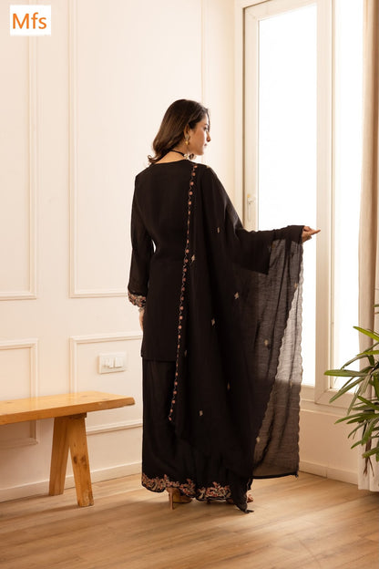 V Neck 121026 Mfs Chanderi Readymade Suits Wholesale Rate