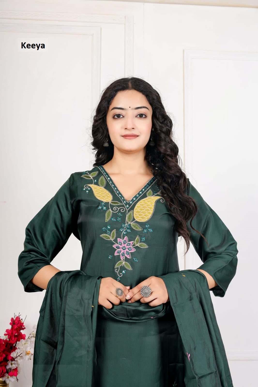 V Neck 141026 Keeya Twill Readymade Pant Style Suits Wholesaler India