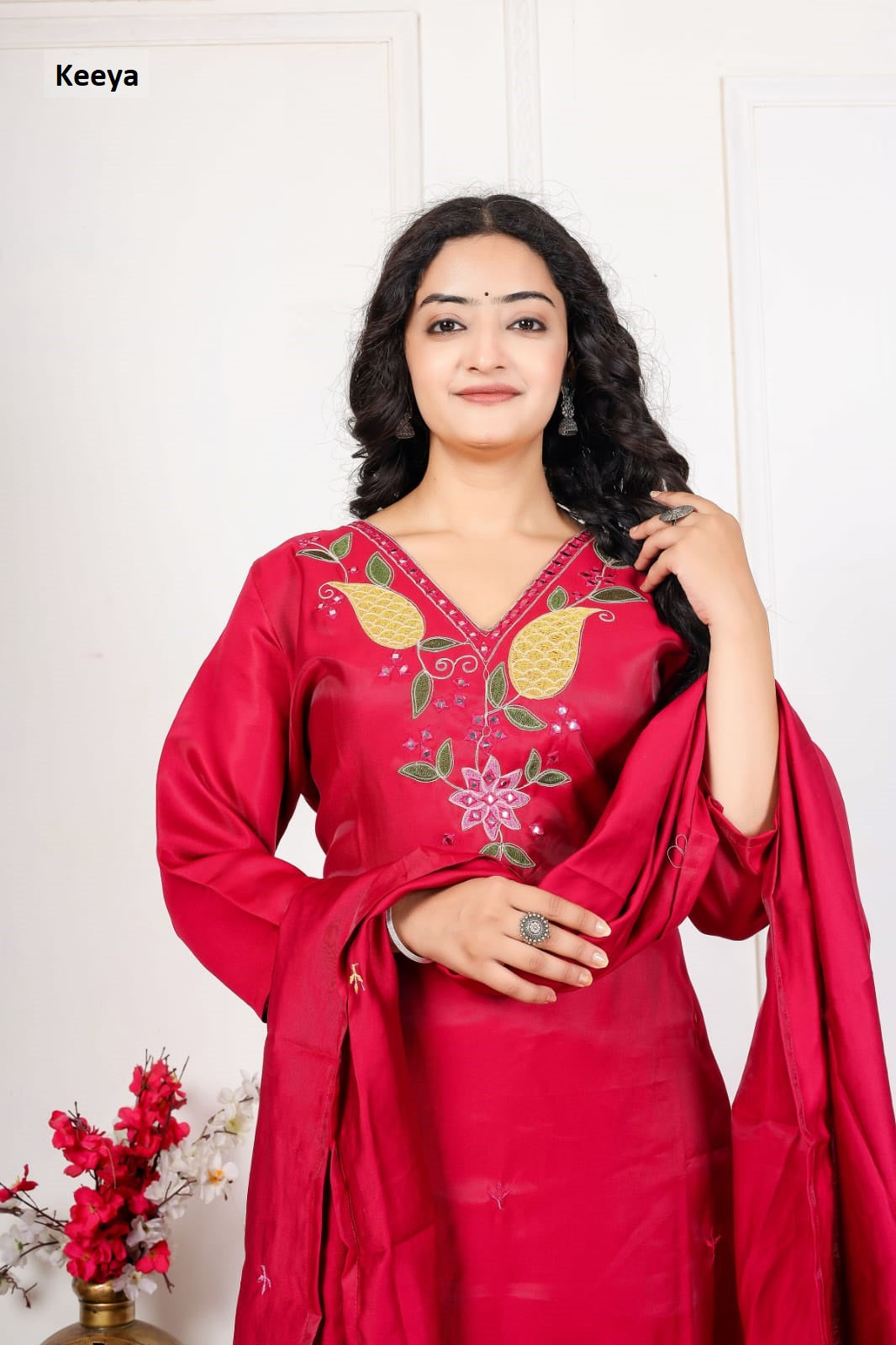 V Neck 141026 Keeya Twill Readymade Pant Style Suits Wholesaler India
