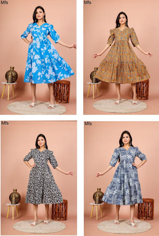 V Neck 2405 Mfs Cotton One Piece Supplier India