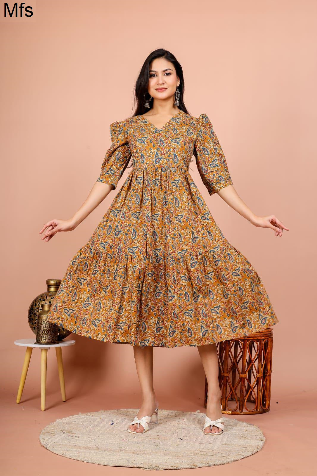 V Neck 2405 Mfs Cotton One Piece Supplier India