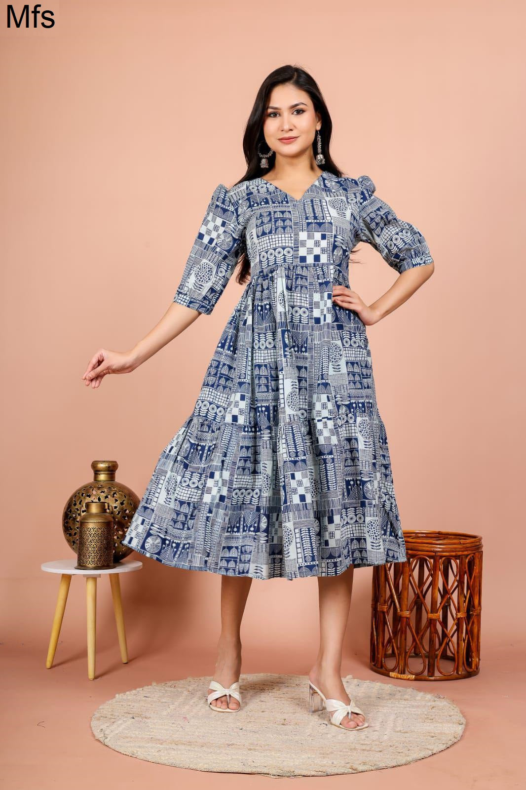 V Neck 2405 Mfs Cotton One Piece Supplier India