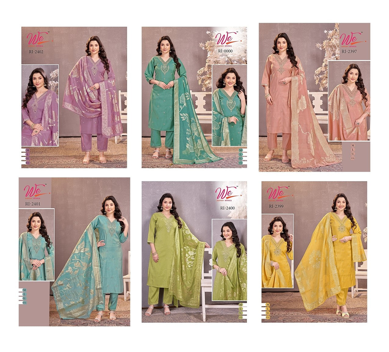 V Neck Design Women Ethnics Roman Readymade Pant Style Suits Supplier