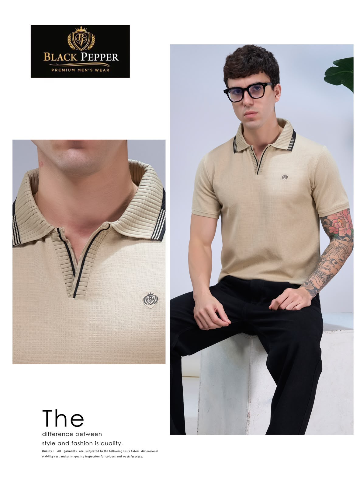 V No 354 To 361 Side Slit Black Pepper Interlock Mens Tshirts Wholesale Rate