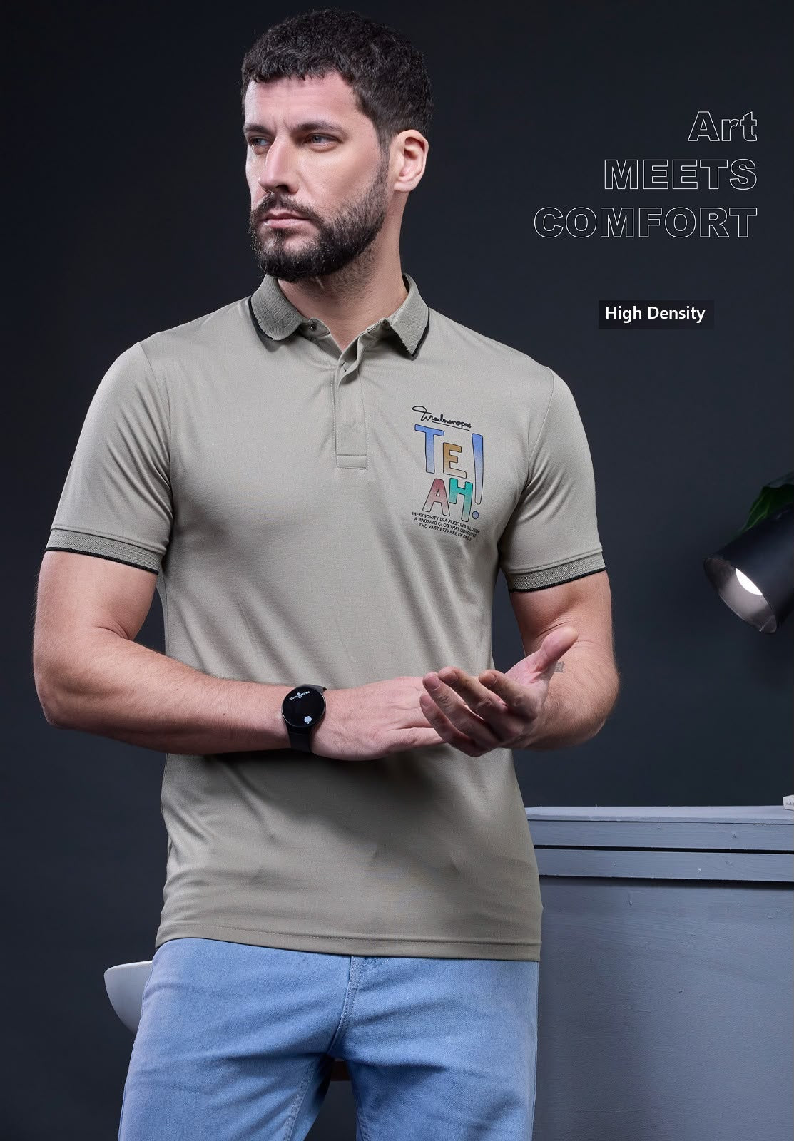 V No 650 To 657 Plus Size High Density Tencil Mens Tshirts Exporter India