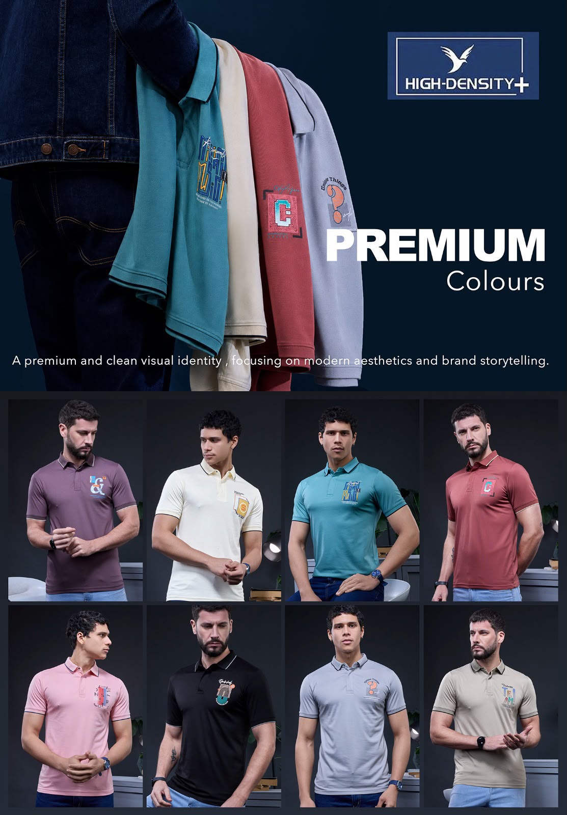 V No 650 To 657 Plus Size High Density Tencil Mens Tshirts Exporter India