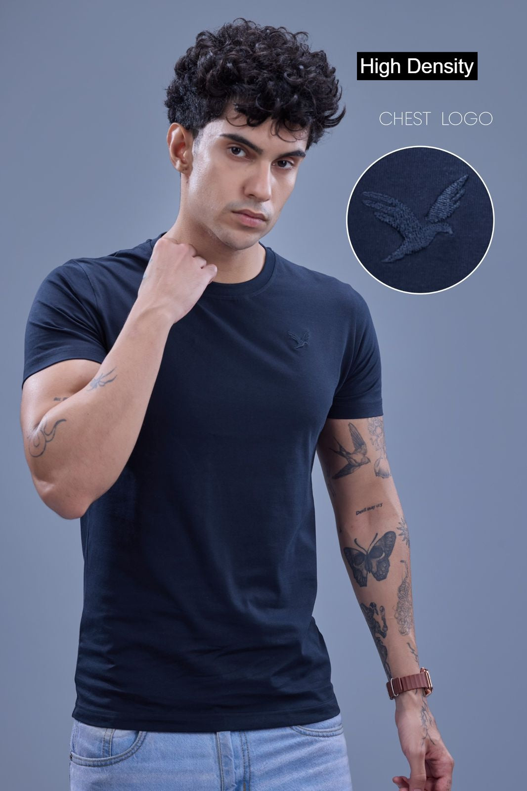 V No 6602 To 6611 High Density Cotton Mens Tshirts Supplier India