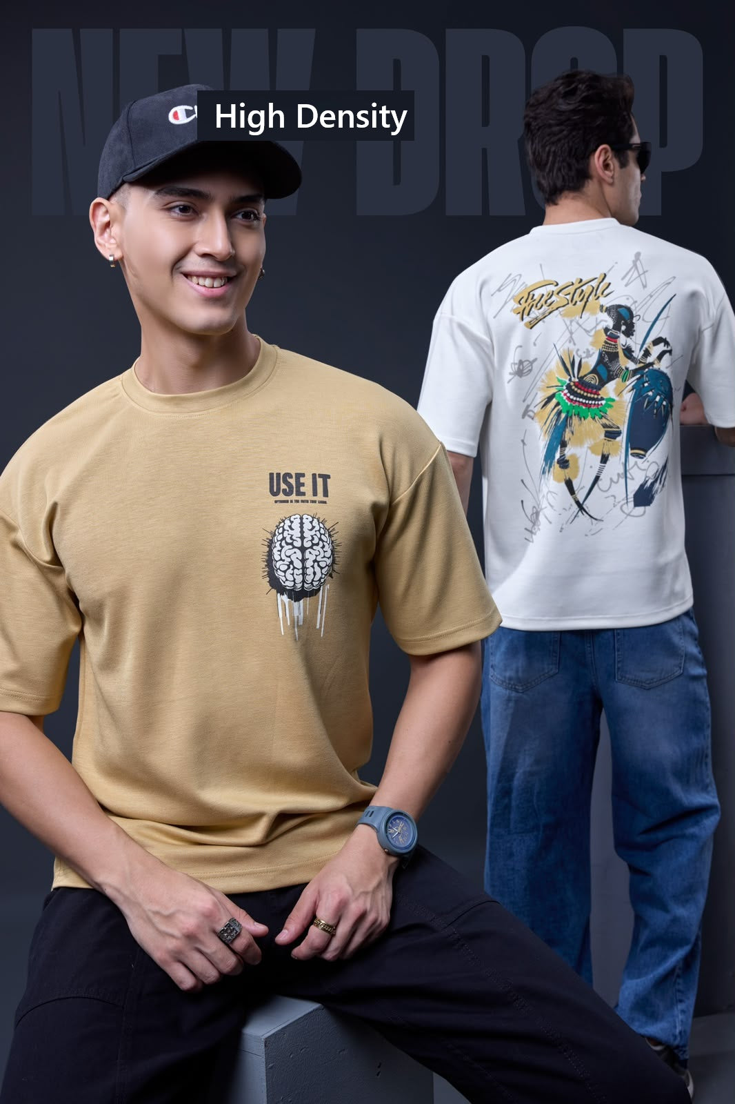 V No 815 To 822 Hd Print High Density Interlock Mens Tshirts Supplier