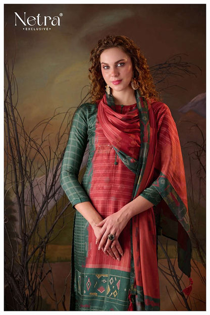 Vaadi Netra Pure Muslin Pant Style Suits Supplier India