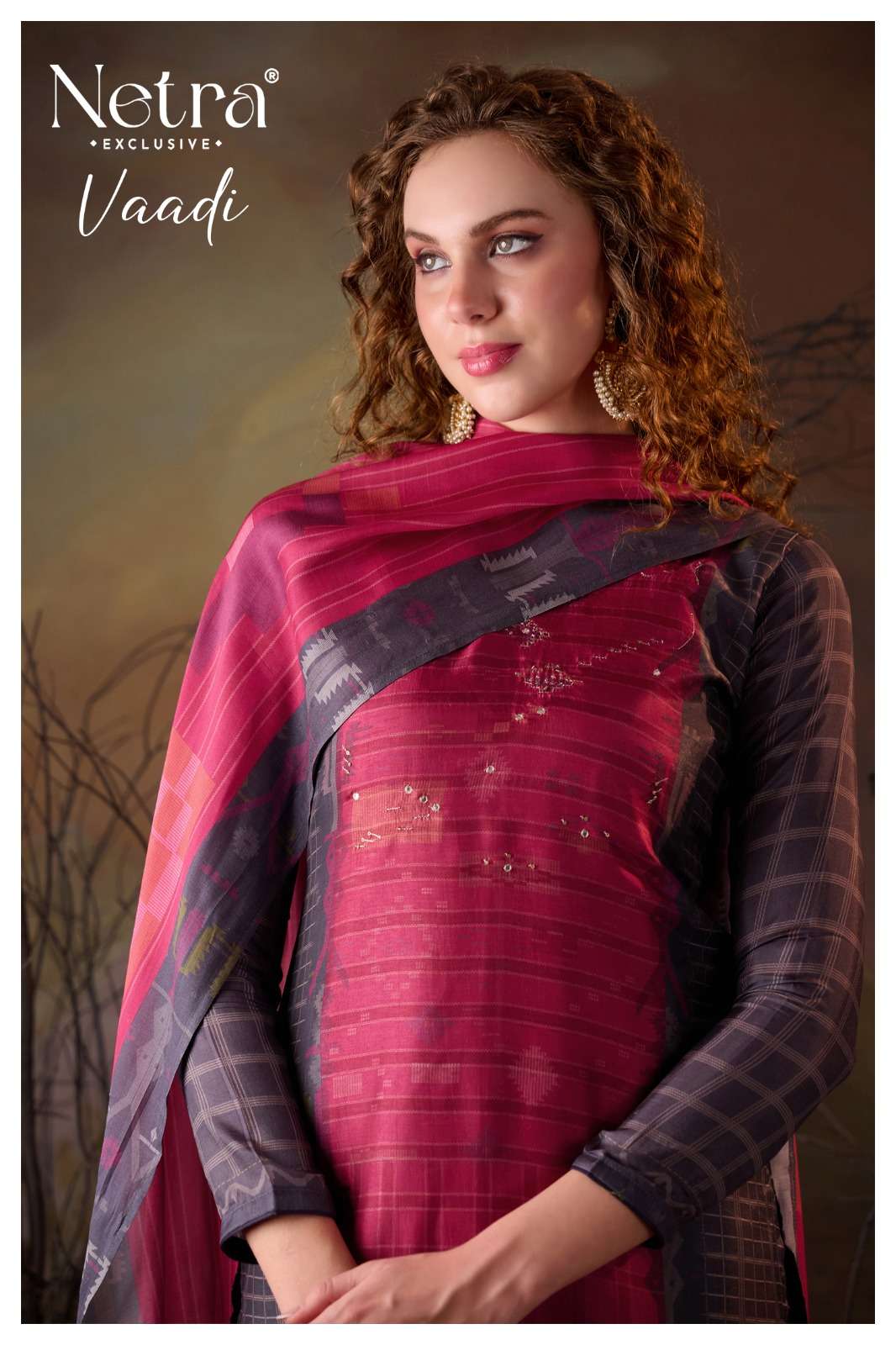 Vaadi Netra Pure Muslin Pant Style Suits Supplier India