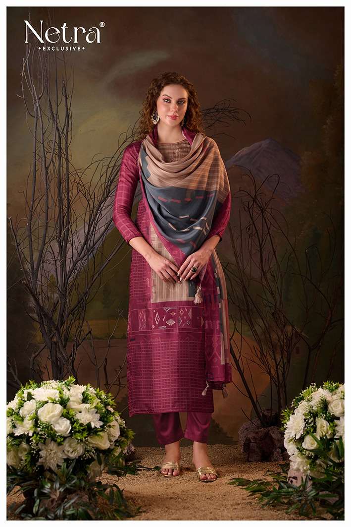 Vaadi Netra Pure Muslin Pant Style Suits Supplier India