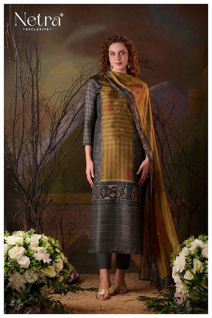 Vaadi Netra Pure Muslin Pant Style Suits Supplier India