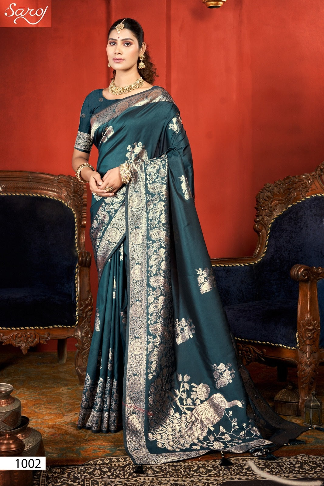 Vaamika Silk Swaroski Vol 1 Saroj Sarees Exporter