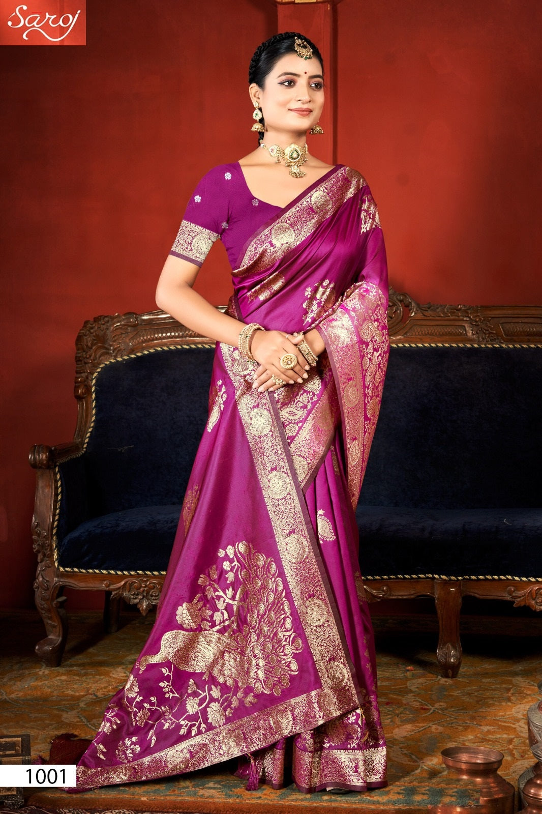Vaamika Silk Swaroski Vol 1 Saroj Sarees Exporter