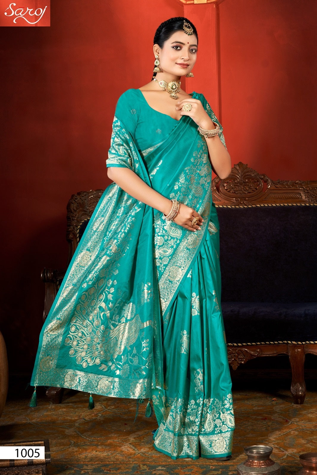 Vaamika Silk Swaroski Vol 1 Saroj Sarees Exporter