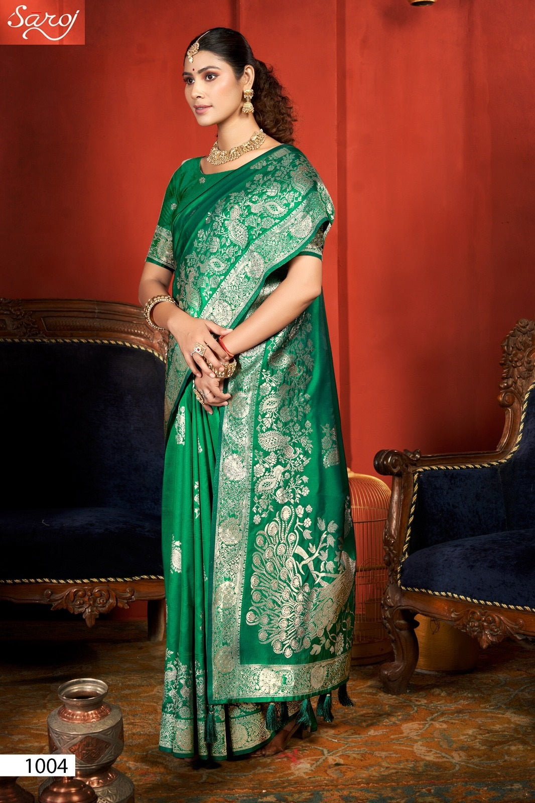 Vaamika Silk Swaroski Vol 1 Saroj Sarees Exporter