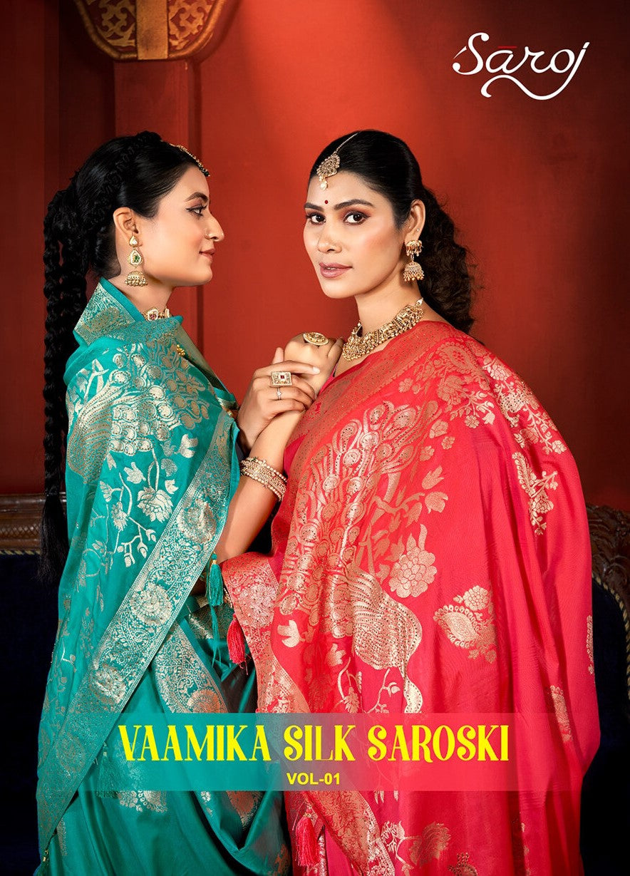 Vaamika Silk Swaroski Vol 1 Saroj Sarees Exporter
