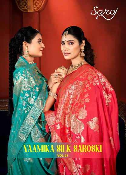 Vaamika Silk Swaroski Vol 1 Saroj Sarees Exporter