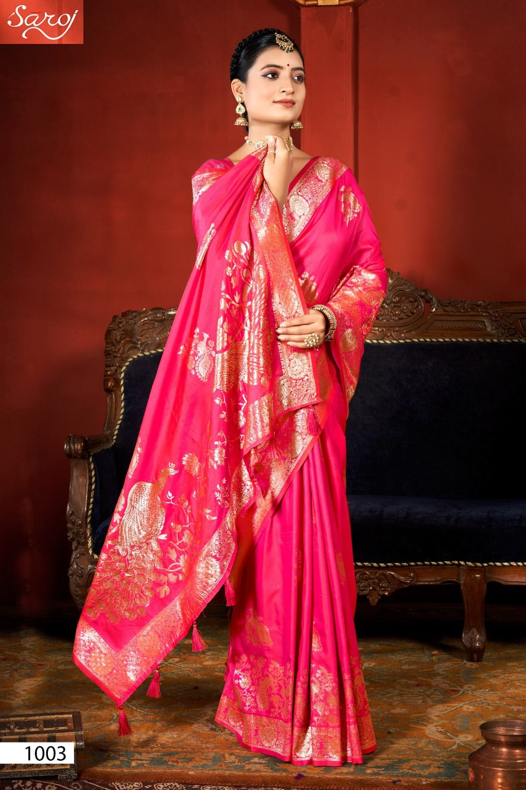 Vaamika Silk Swaroski Vol 1 Saroj Sarees Exporter