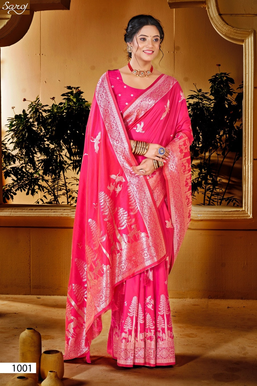 Vaamika Silk Swaroski Vol 2 Saroj Sarees Wholesaler
