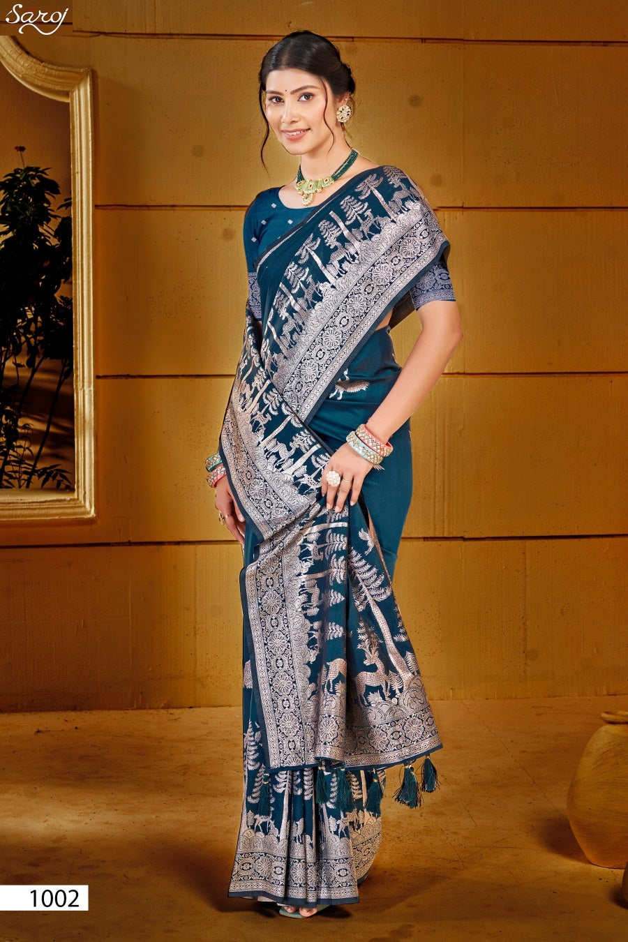 Vaamika Silk Swaroski Vol 2 Saroj Sarees Wholesaler