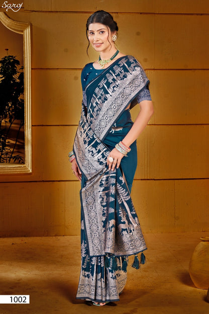 Vaamika Silk Swaroski Vol 2 Saroj Sarees Wholesaler