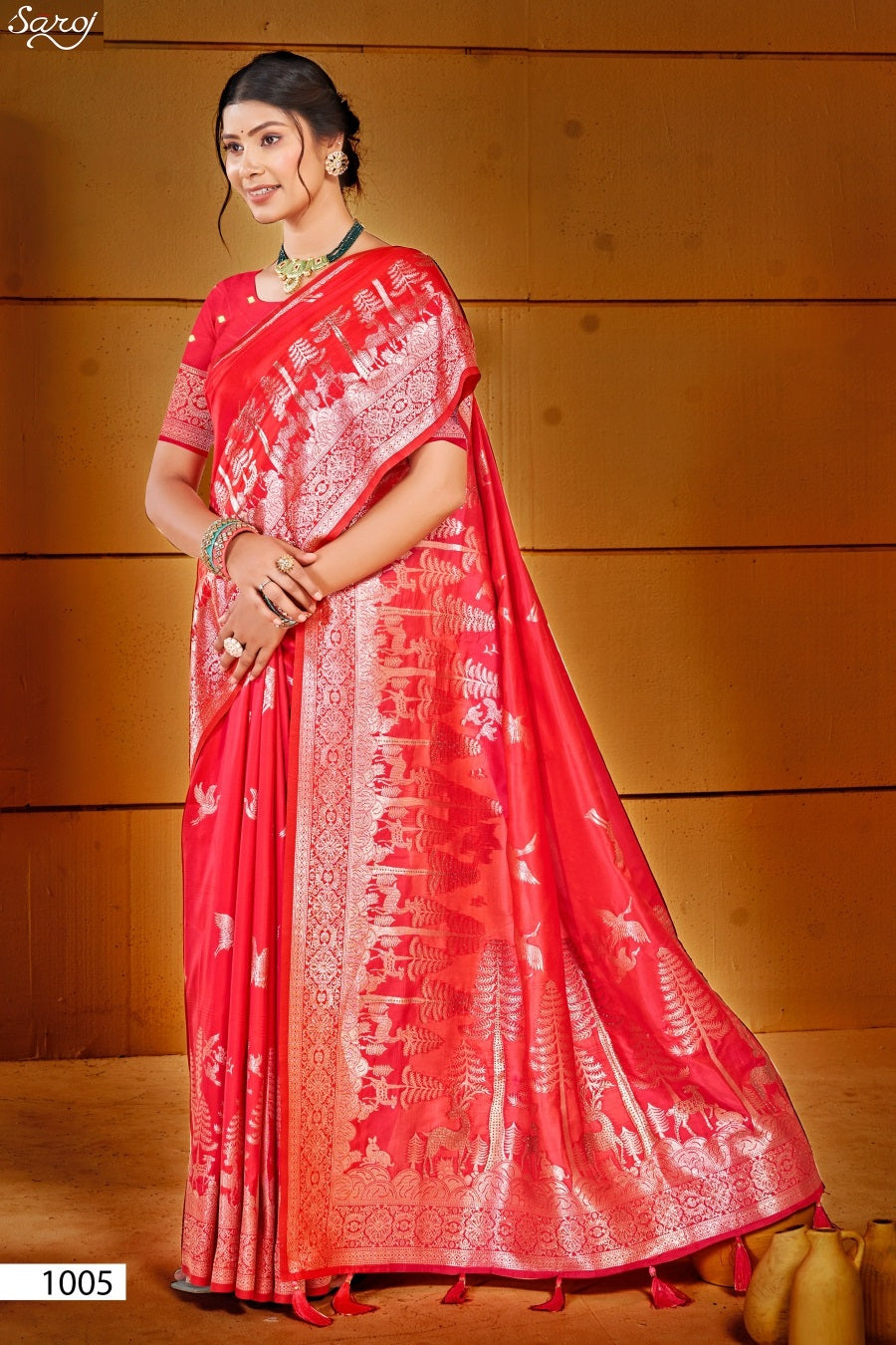Vaamika Silk Swaroski Vol 2 Saroj Sarees Wholesaler