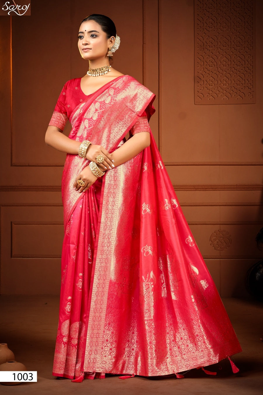 Vaamika Silk Swaroski Vol 5 Saroj Sarees Manufacturer Ahmedabad