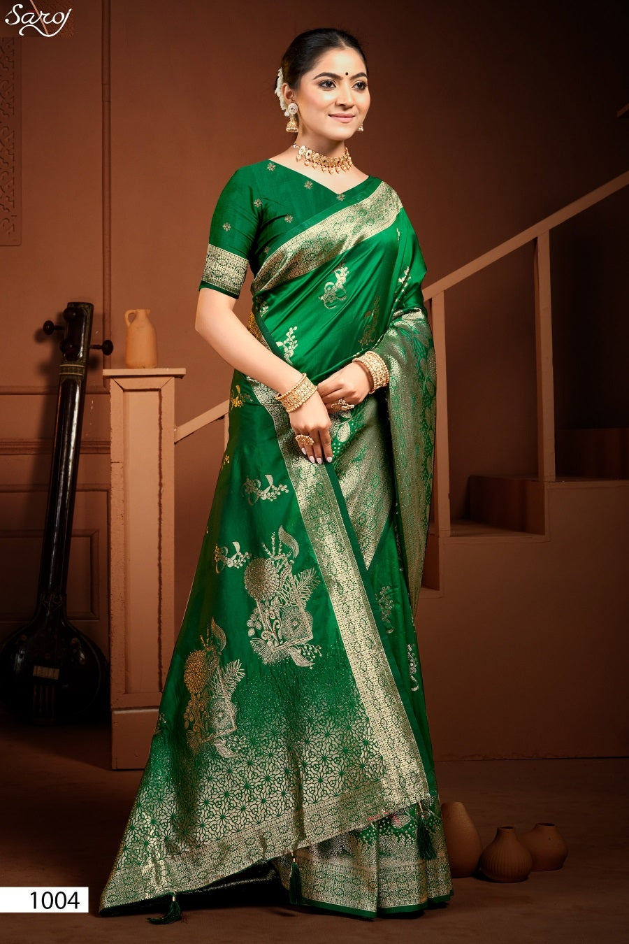 Vaamika Silk Swaroski Vol 5 Saroj Sarees Manufacturer Ahmedabad