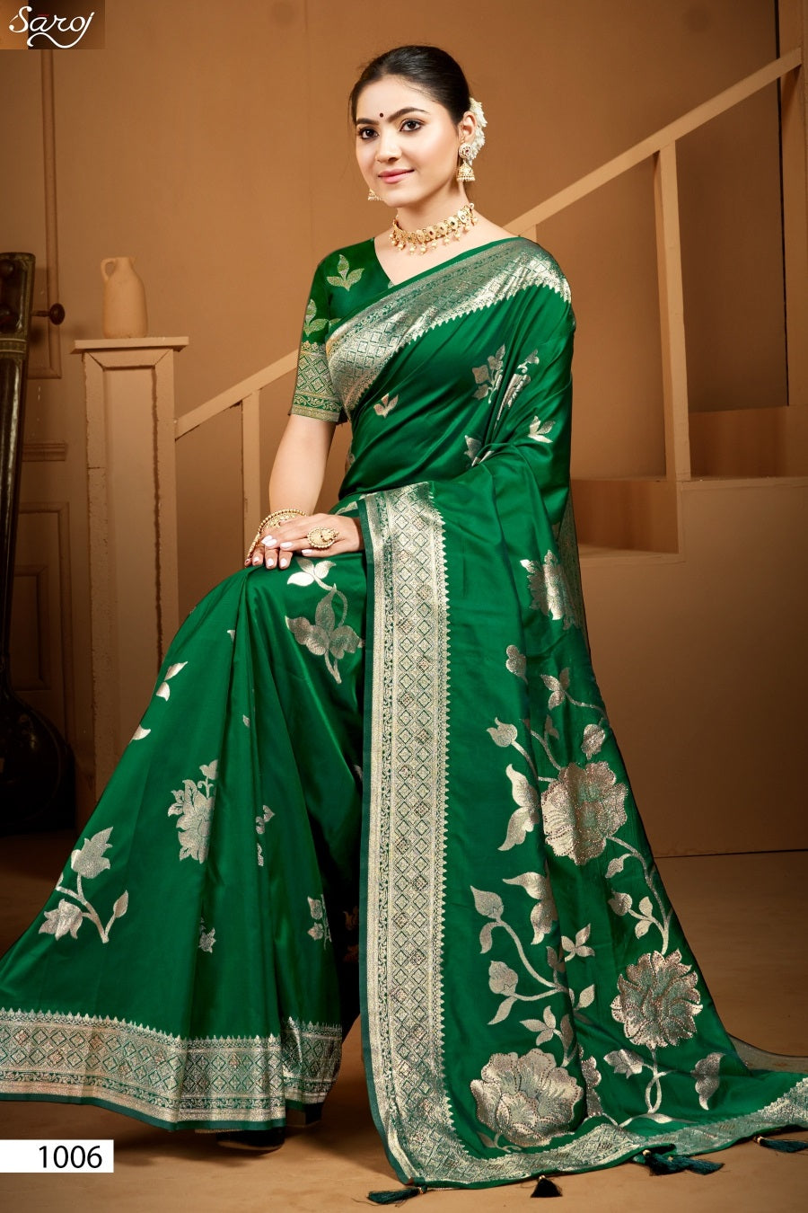Vaamika Silk Swaroski Vol 4 Saroj Sarees Wholesale Rate