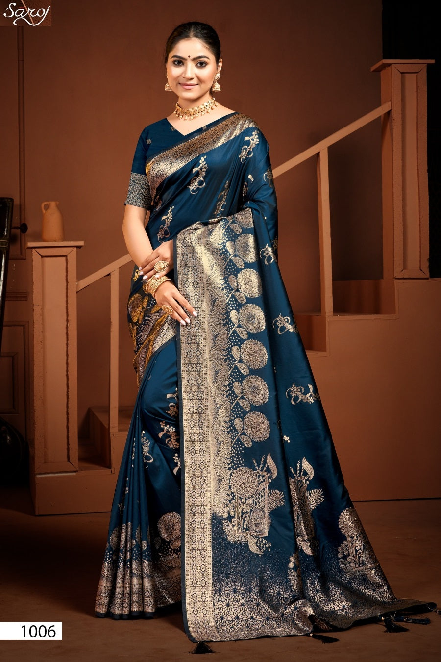Vaamika Silk Swaroski Vol 5 Saroj Sarees Manufacturer Ahmedabad
