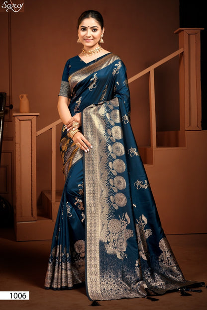 Vaamika Silk Swaroski Vol 5 Saroj Sarees Manufacturer Ahmedabad