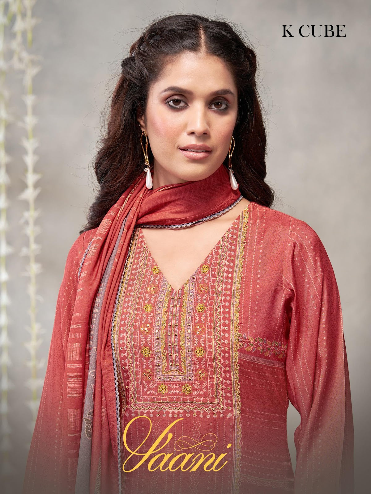 Vaani 1034 K Cube Muslin Pant Style Suits Supplier Gujarat