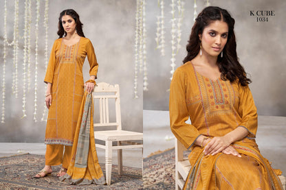 Vaani 1034 K Cube Muslin Pant Style Suits Supplier Gujarat