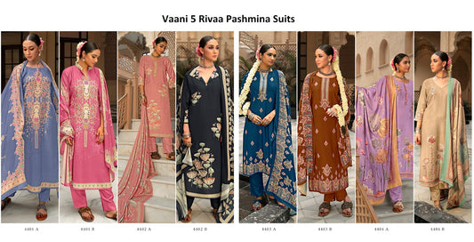 Vaani 5 Rivaa Pashmina Suits Exporter Gujarat