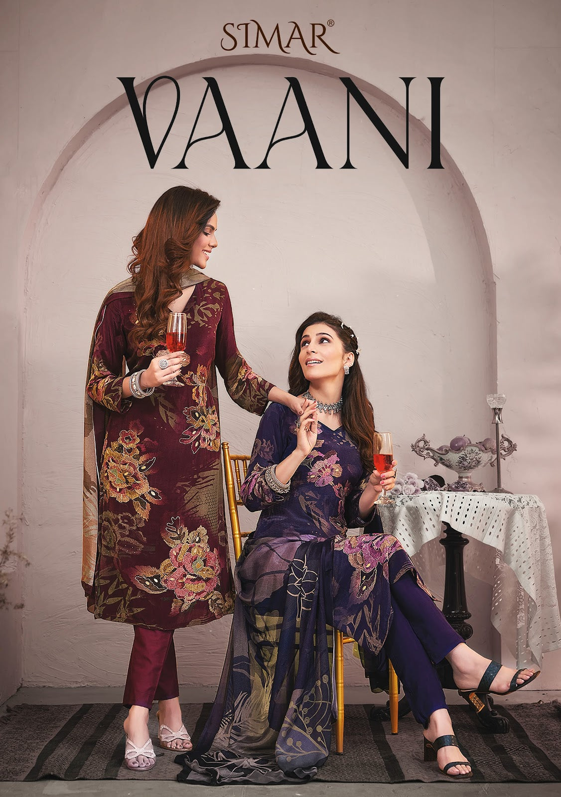 Vaani 6065 Simar Natural Crape Pant Style Suits Manufacturer