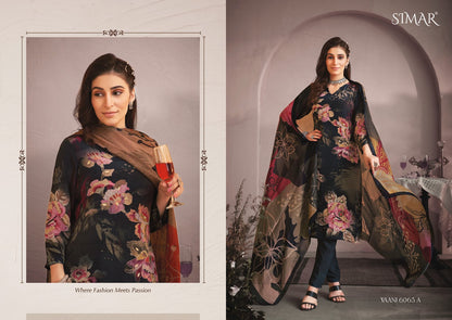 Vaani 6065 Simar Natural Crape Pant Style Suits Manufacturer