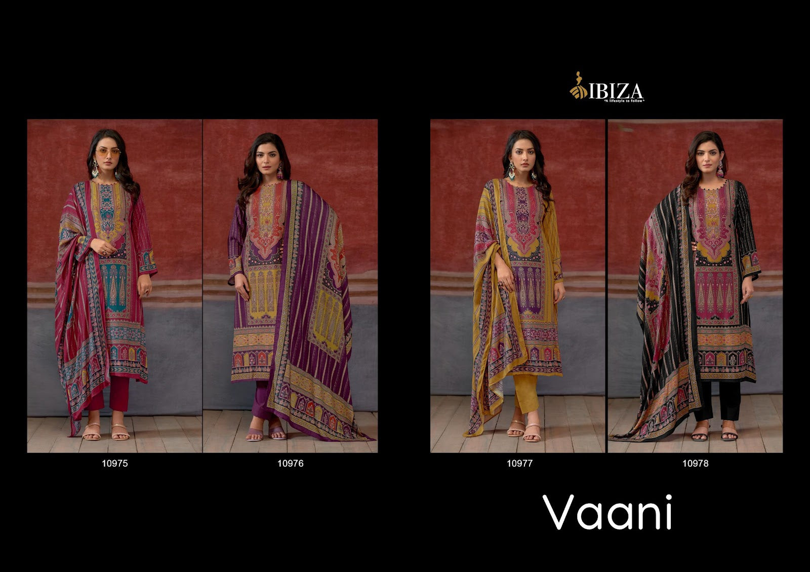 Vaani Ibiza Viscose Pashmina Suits Supplier India