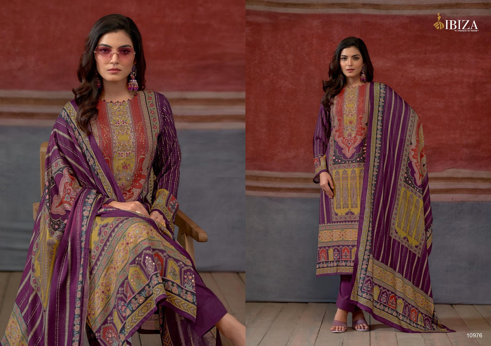 Vaani Ibiza Viscose Pashmina Suits Supplier India