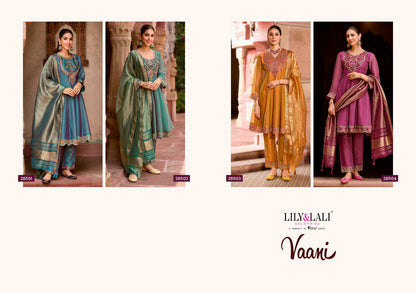 Vaani Lily Lali Silk Readymade Anarkali Suits Supplier