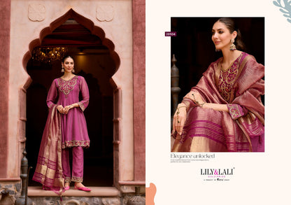 Vaani Lily Lali Silk Readymade Anarkali Suits Supplier