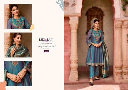 Vaani Lily Lali Silk Readymade Anarkali Suits Supplier
