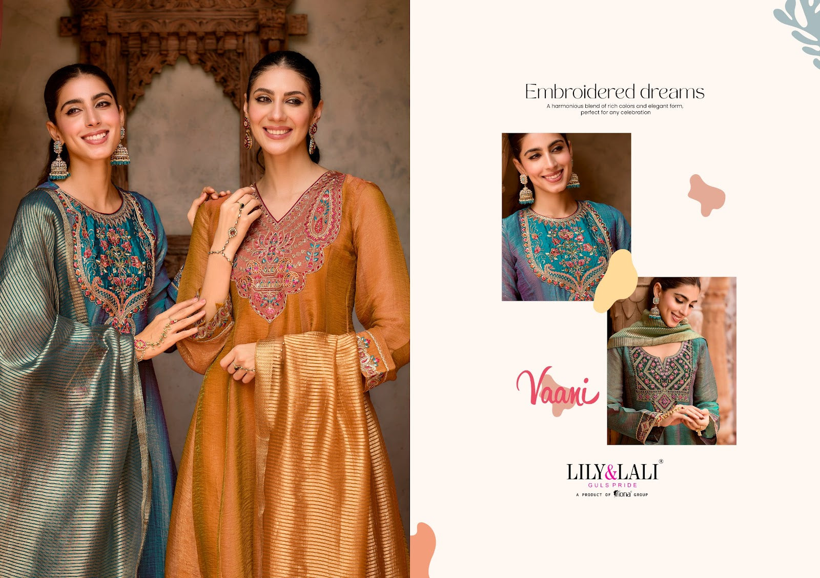 Vaani Lily Lali Silk Readymade Anarkali Suits Supplier