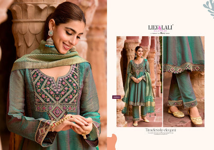 Vaani Lily Lali Silk Readymade Anarkali Suits Supplier